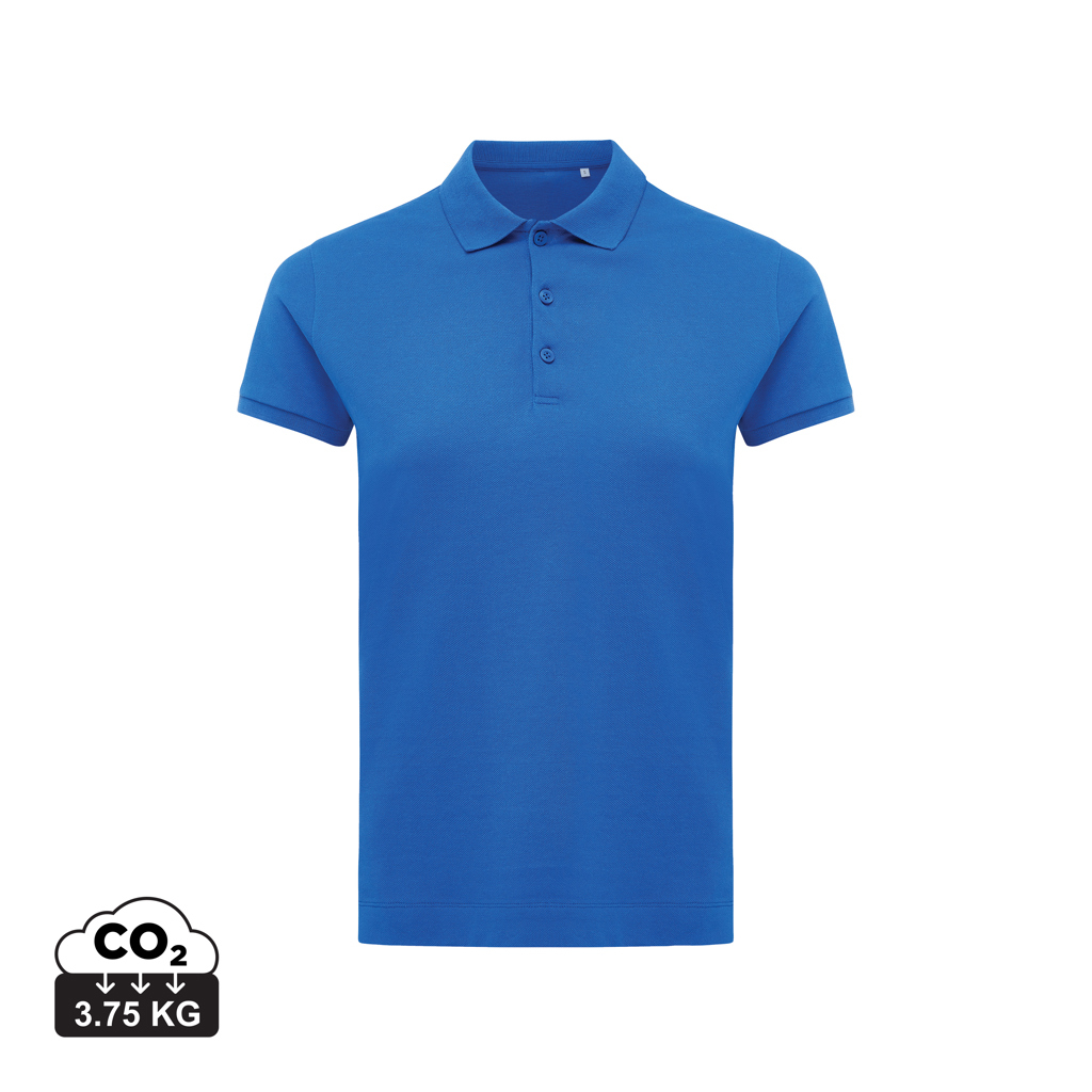 Polo publicitaire Femme coton recyclé 220g Yosemite Iqoniq Bleu royal